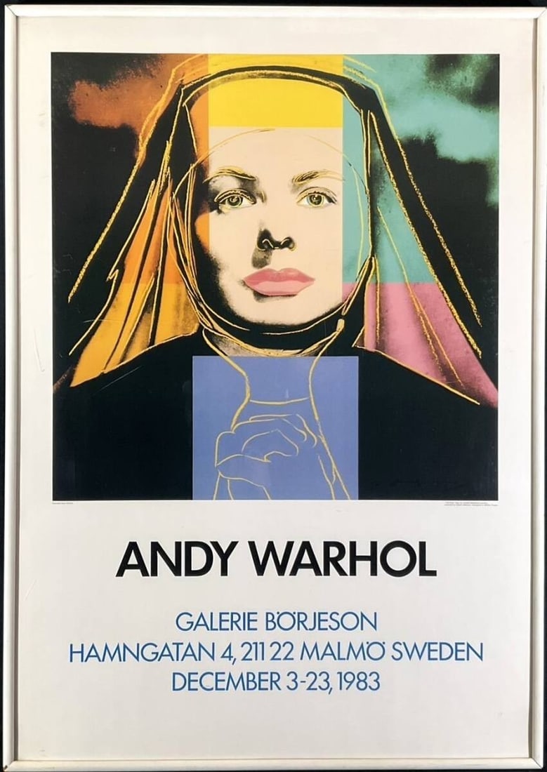 Warhol Ingrid Bergman Poster Exhibition 1983 Framed Art (1 of 10)