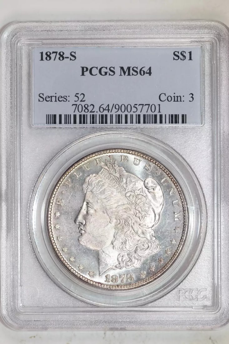MORGAN DOLLAR PCGS MS64 LOOKS LIKE 1878-S: MORGAN DOLLAR PCGS MS64 LOOKS LIKE 1878-S The Morgan Dollar PCGS MS64 looks like 1878-S features an uncirculated silver coin with a high-grade certification from the Professional Coin Grading Service