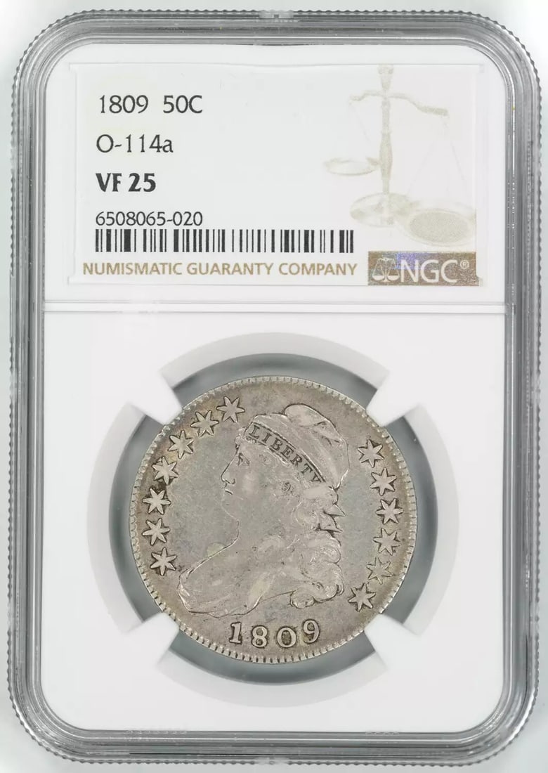 Half Dollar 50 Cent R.5 Capped Bust 1809 (1 of 4)