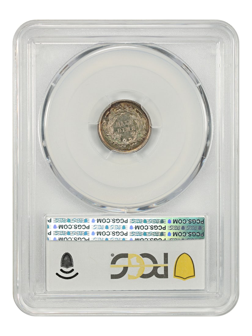 Zero MS63 Overdate Half Dime - 2