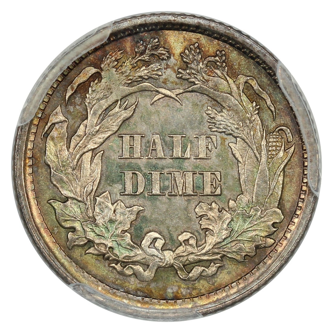 Zero MS63 Overdate Half Dime - 4