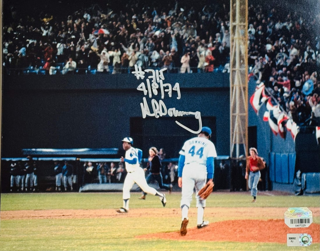 Strict Rules Apply Fanatics Autographs: Strict Rules Apply Fanatics Autographs Al Downing's silver sharpie autograph on this 8x10 baseball photo, dated April 8th, 1974, adds authenticity to this unique piece of sports memorabilia. The inscr