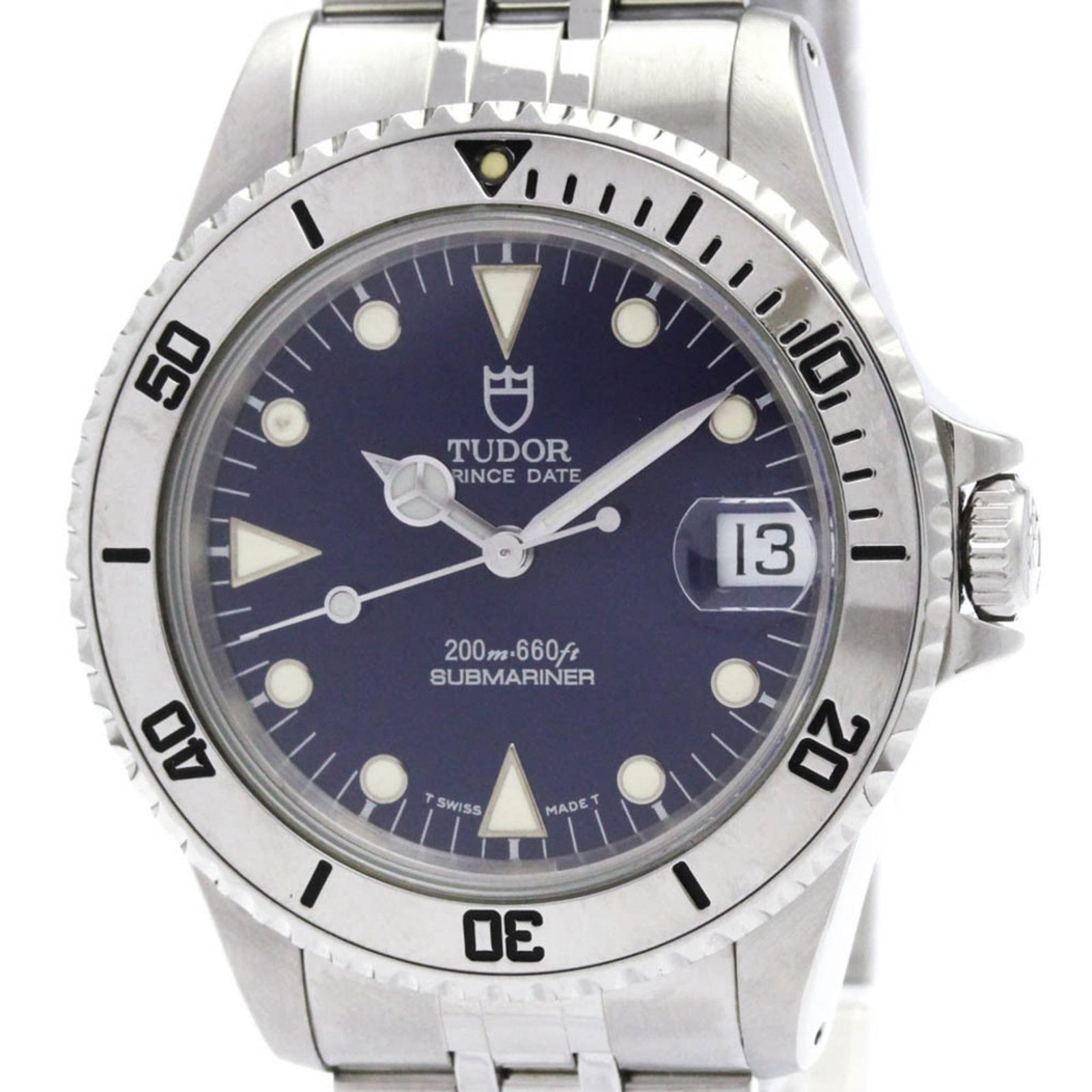 Watch Tudor wrist: Watch Tudor wrist Stainless steel case and band provide a durable foundation for this 36mm blue dial watch. The Tudor brand is known for its sporty style, which is reflected in this wristwatch's desig