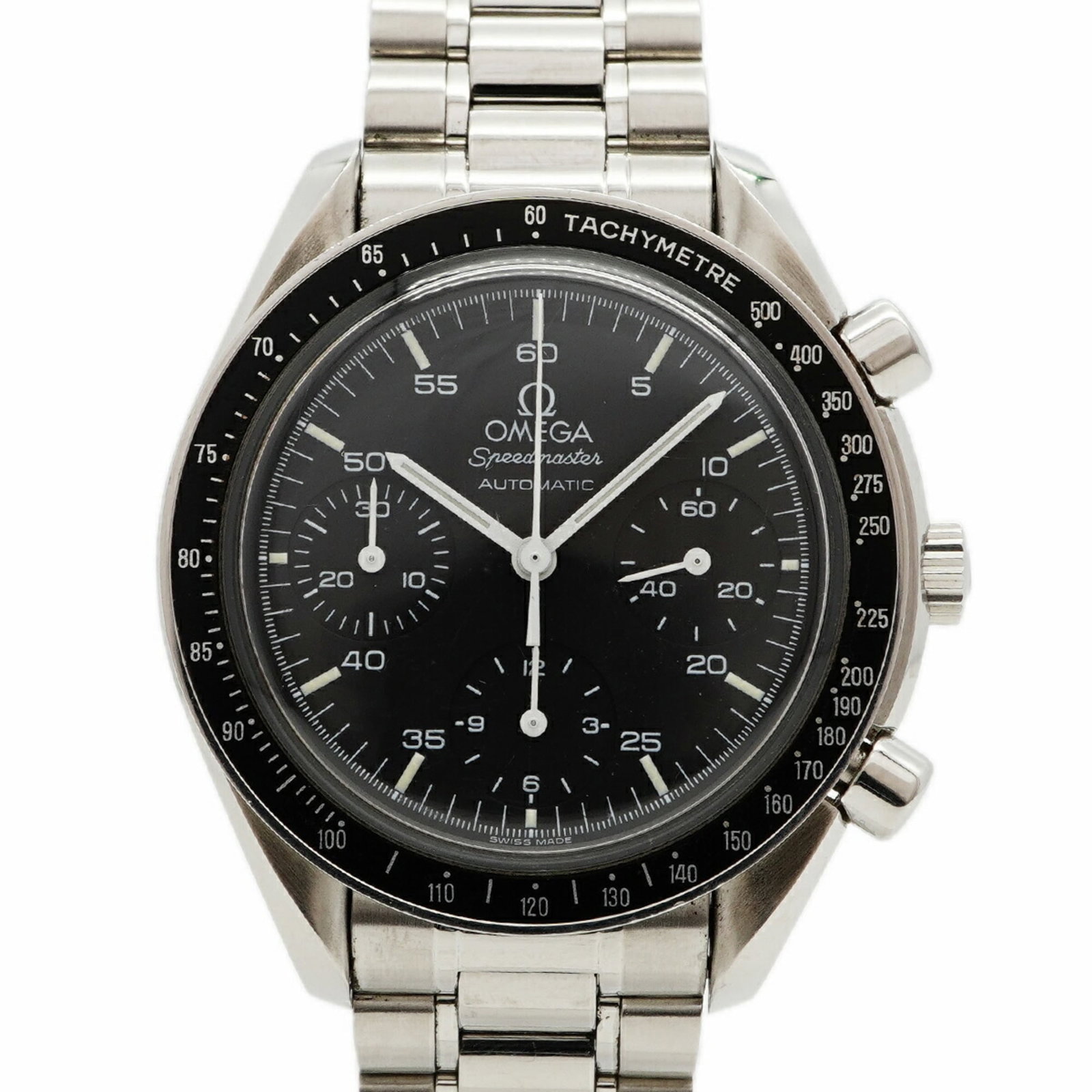 Wristwatch Omega: Wristwatch Omega Stainless steel band and black dial make for a sleek and timeless design. The Omega wristwatch boasts a 39mm case diameter and adjustable wrist size of 17.5cm, ensuring a comfortable