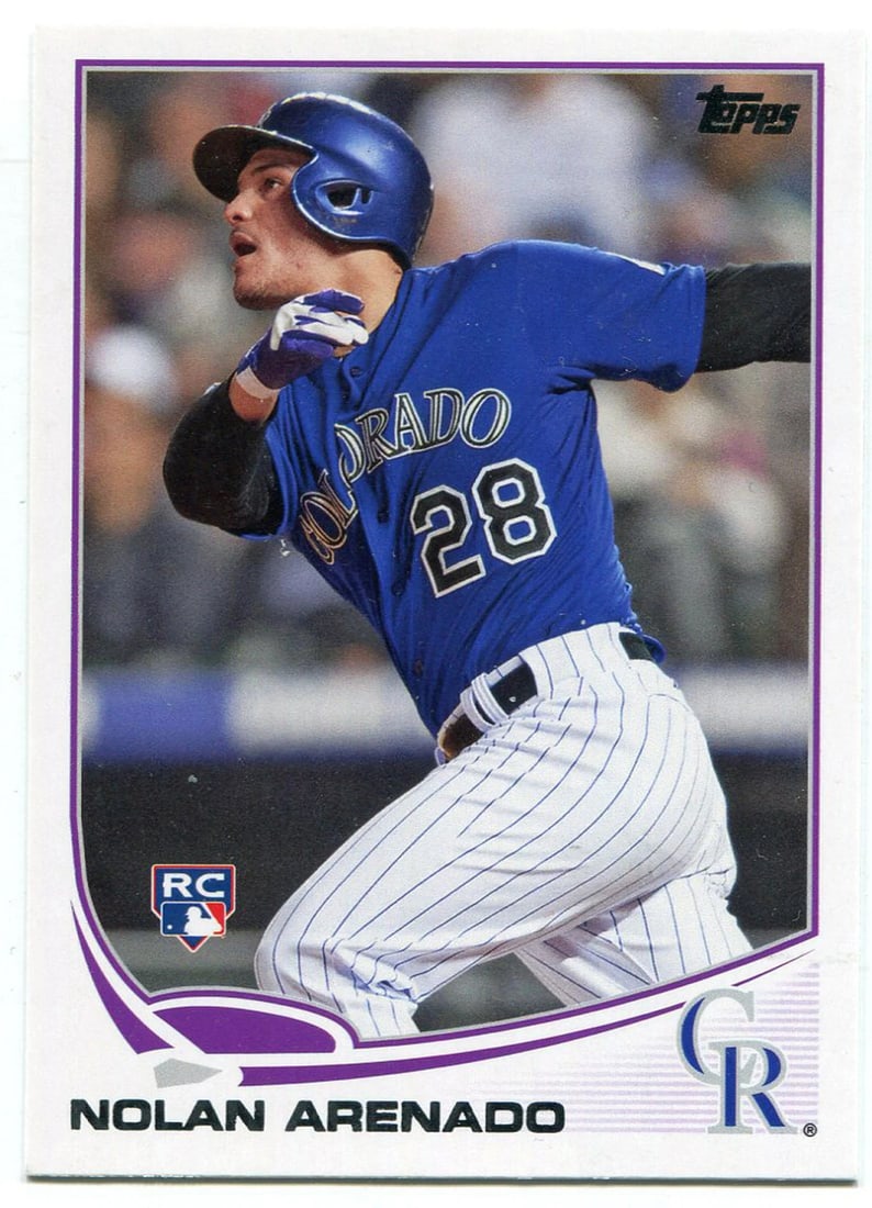 Nolan Arenado Topps US259 Rookie Card: Nolan Arenado Topps US259 Rookie Card Nolan Arenado's 2013 Topps US259 Rookie Card is a highly sought-after collectible featuring one of baseball's top third basemen. This card showcases Arenado in