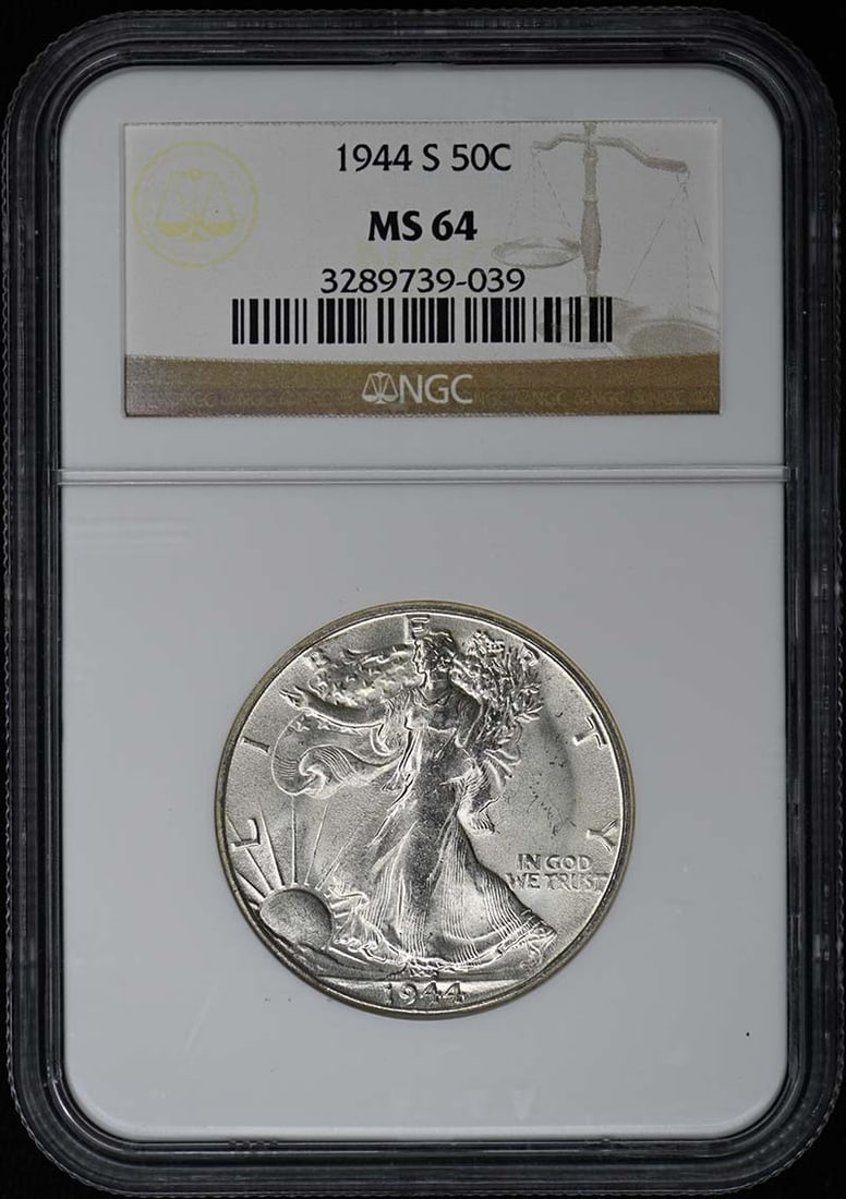 Walking Liberty Half Dollar 50C 1944-S MS64: Walking Liberty Half Dollar 50C 1944-S MS64 The Walking Liberty Half Dollar 50C 1944-S MS64 boasts exceptional detail and luster, showcasing its uncirculated condition with remarkable clarity.