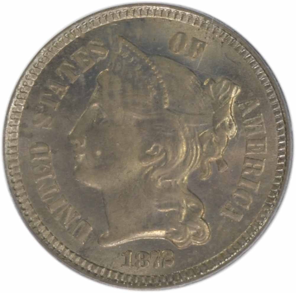 MS64 PCGS Three Cent Nickel - 2
