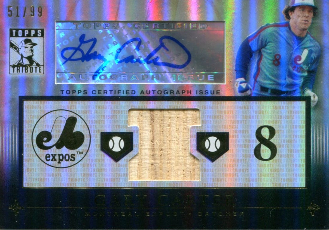 Carter Gary Autographed Tribute Card 51/ 99 (1 of 1)