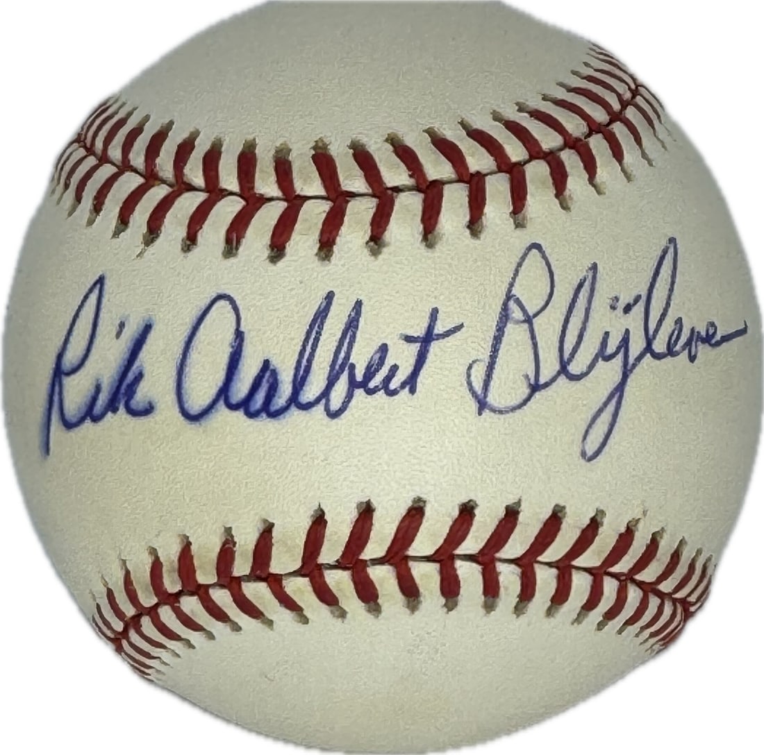 Strict Rules Bert Blyleven Autographed Rik Aalbert Blyleven Official Baseball: Strict Rules Bert Blyleven Autographed Rik Aalbert Blyleven Official Baseball This official American League baseball features a blue pen autograph of "Rik Aalbert Blyleven" across the sweet spot,