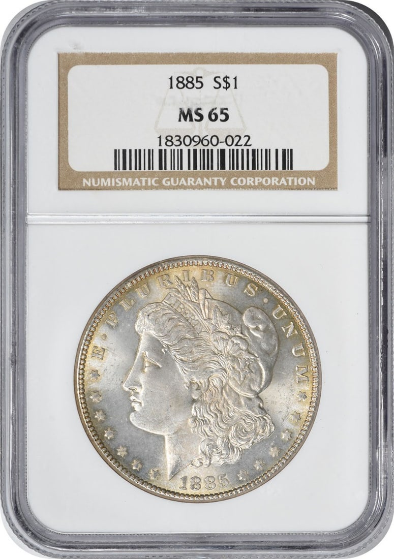 Morgan Silver Dollar MS65 NGC: Morgan Silver Dollar MS65 NGC The Morgan Silver Dollar MS65 NGC boasts an impressive MS65 grade, indicating exceptional condition and quality. Certified by the Numismatic Guaranty Corporation (NGC), t