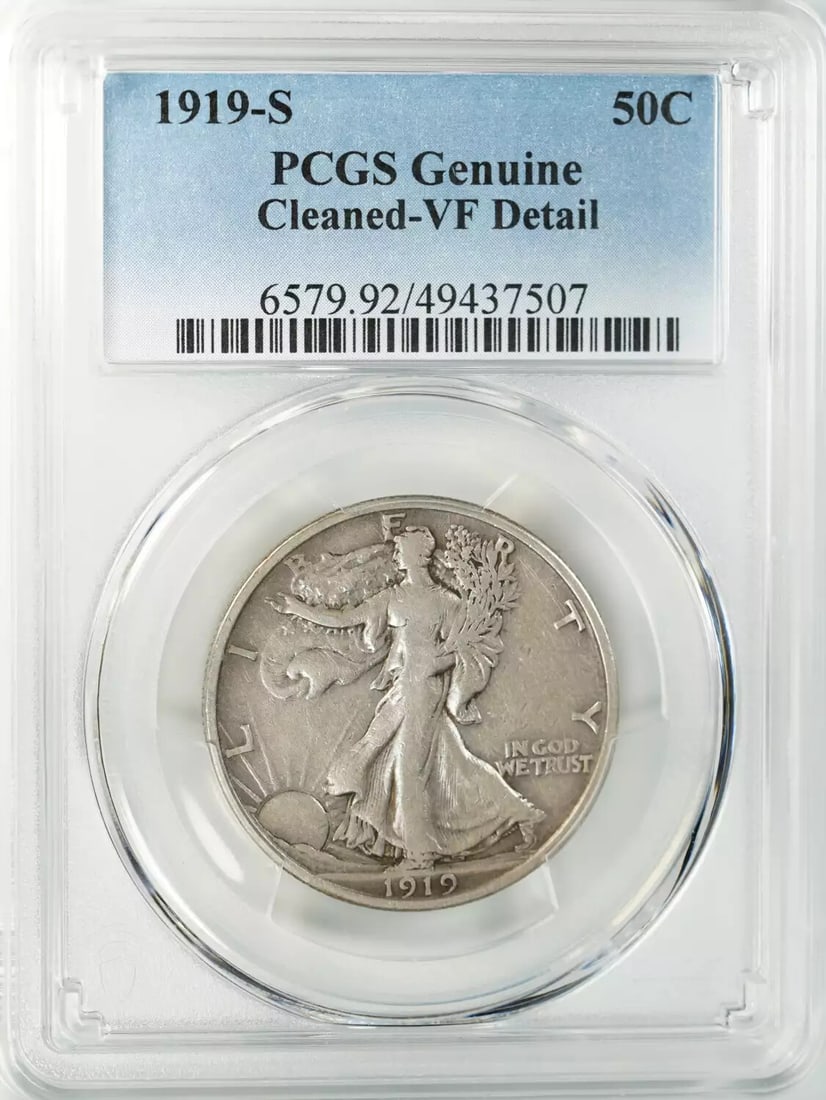SWALKING LIBERTY HALF DOLLAR 50C Genuine Fine Detail: SWALKING LIBERTY HALF DOLLAR 50C Genuine Fine Detail The SWALKING LIBERTY HALF DOLLAR 50C features a striking design with Walking Liberty on one side and an eagle on the other. This genuine coin boast