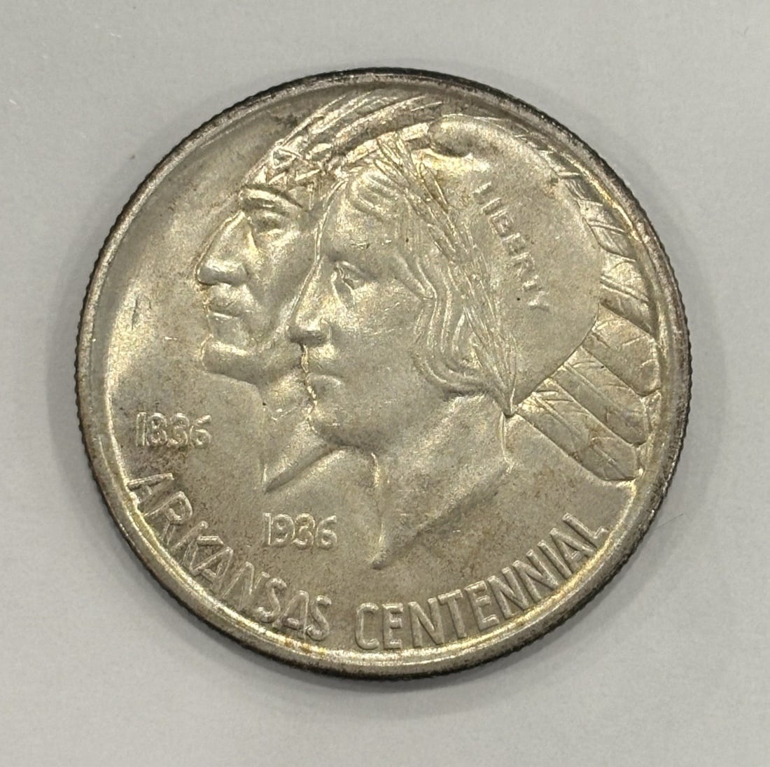 Half Dollar Uncirculated Commemorative Arkansas 1937-D: Half Dollar Uncirculated Commemorative Arkansas 1937-D The 1937-D Half Dollar Uncirculated Commemorative Arkansas coin features a commemorative design honoring the state of Arkansas. This uncirculated