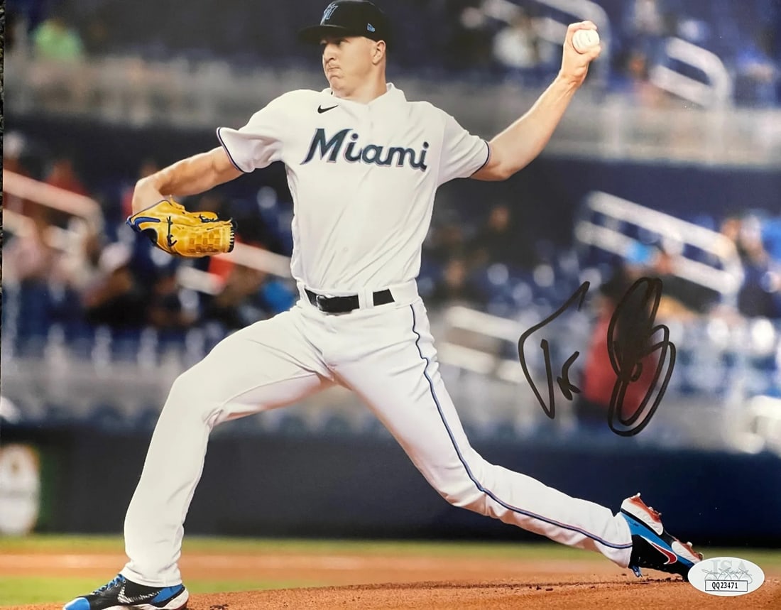 Trevor Rogers Autographed Baseball Photo 8x10 JSA: Trevor Rogers Autographed Baseball Photo 8x10 JSA Exceptional Trevor Rogers Autographed Baseball Photo available for auction. Review complete item specifications below for detailed information. Item S