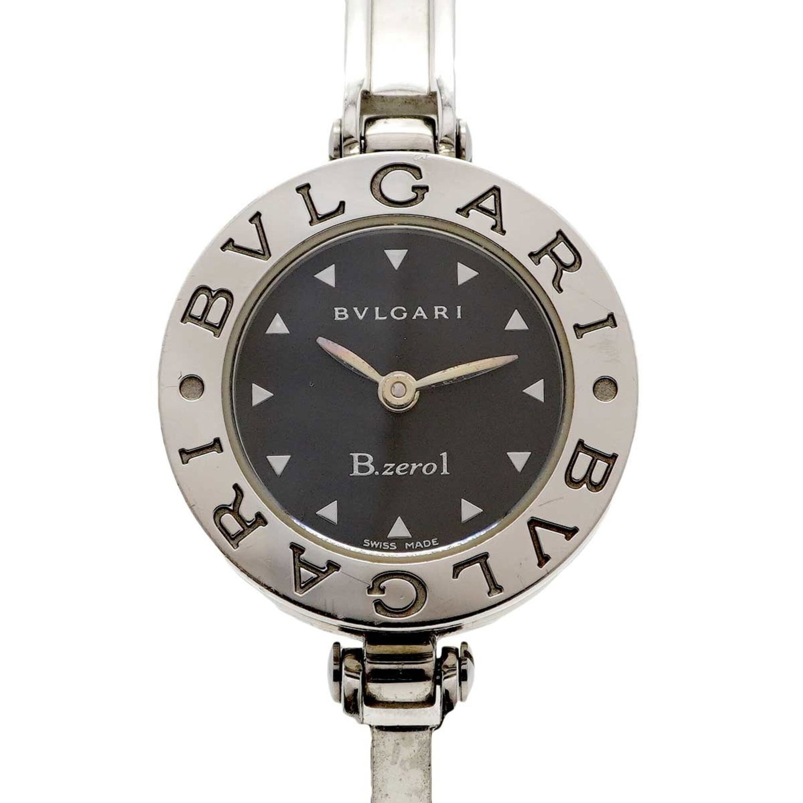 Bulgari Watch Wrist: Bulgari Watch Wrist Stainless steel band adds an edgy touch to this black Bulgari watch. The 22.2mm case diameter and 16cm wrist size make it suitable for women with medium to large wrists. With its u