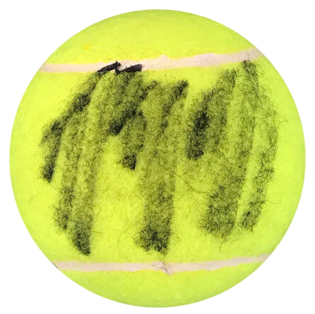 Mark Philippoussis Tennis Ball Signed Pro Kennex 1: Mark Philippoussis Tennis Ball Signed Pro Kennex 1 The Mark Philippoussis Autographed Pro Kennex 1 Tennis Ball is a unique collectible featuring a sharpie-signed black ball bearing the Australian