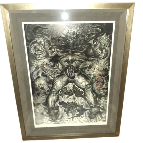 Final Fantasy side god dark Yoshitaka Amano Certificate 77/ 80 (1 of 9)