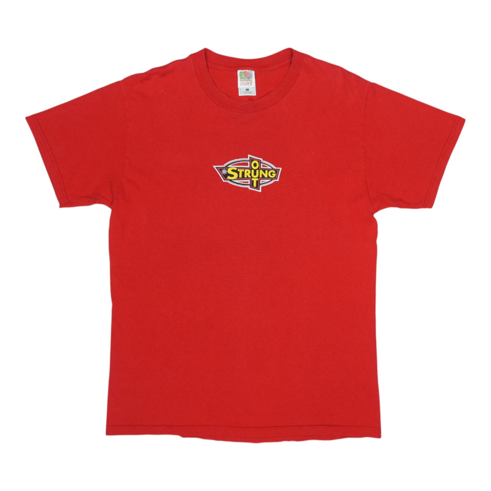 1990s Strung Out Shirt: 1990s Strung Out Shirt Large, front and back graphics make this vintage Strung Out shirt a standout. Measuring 21 inches pit to pit and 29 inches collar to hem, it's perfect for those who appreciate