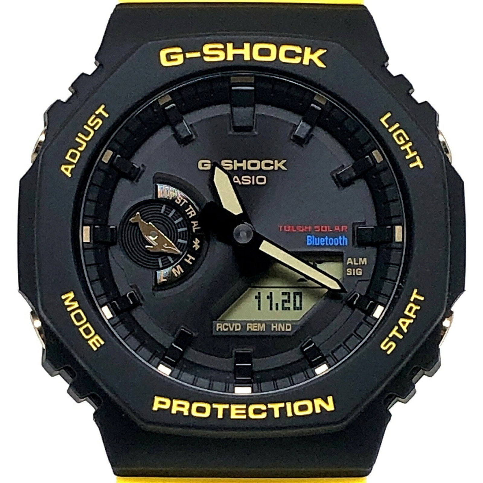 Wristwatch from Casio: Wristwatch from Casio Black and Yellow Analog Wristwatch from Casio, in like new mint condition. This used watch features an analog display and comes in a sleek black and yellow design. The item is in