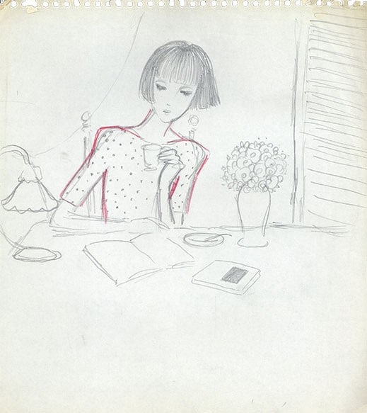 Rune Naito Original Drawing Woman Reading Double Sided Pencil Sketch Japan: Rune Naito Original Drawing Woman Reading Double Sided Pencil Sketch Japan Original pencil sketch by Japanese artist Rune Naito, featuring a captivating woman reading on a double-sided paper. The