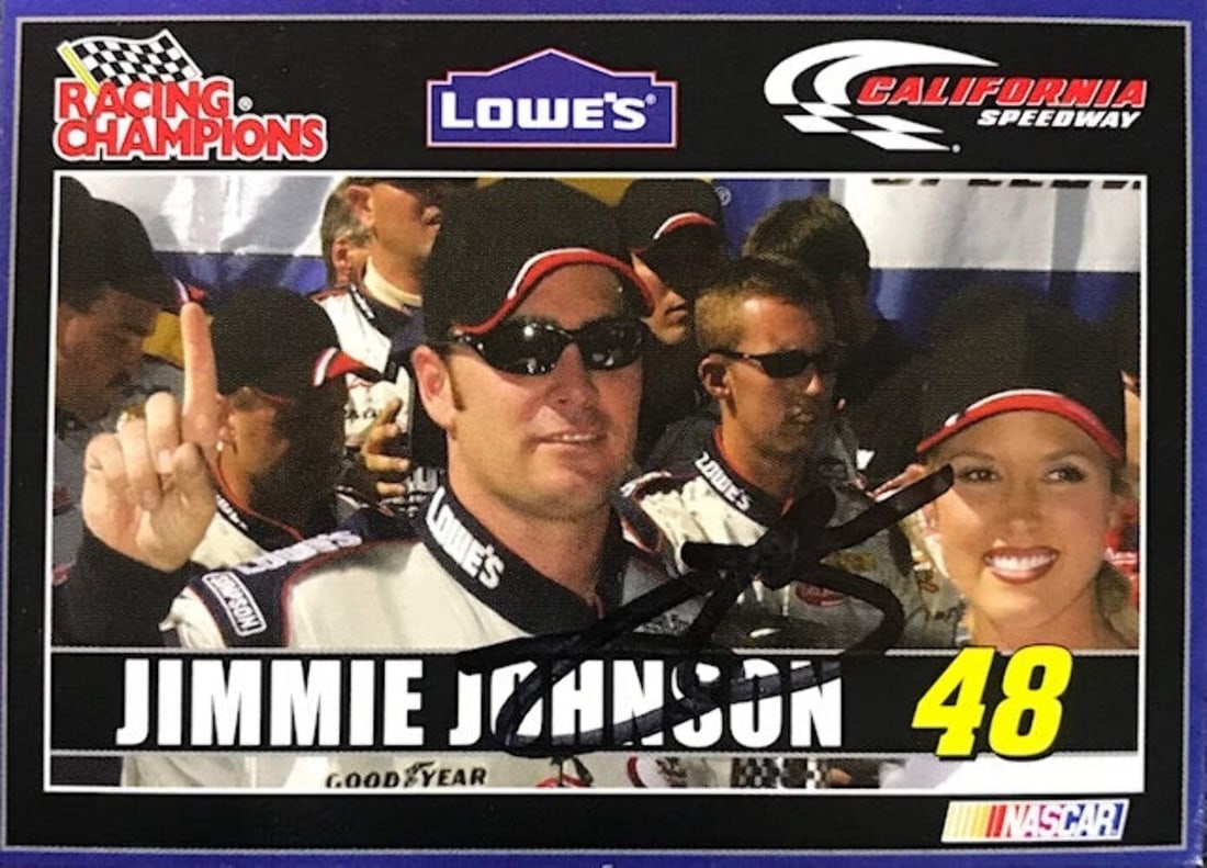 Johnson Jimmie Autographed 2002 Racing Champions Card JSA (1 of 2)