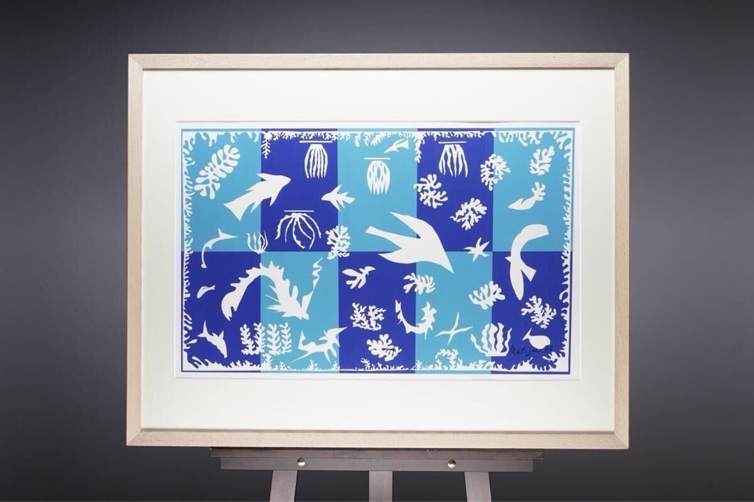 Henri Matisse "Polynesian Sea" Lithograph Painting Signed and Seal (1 of 10)