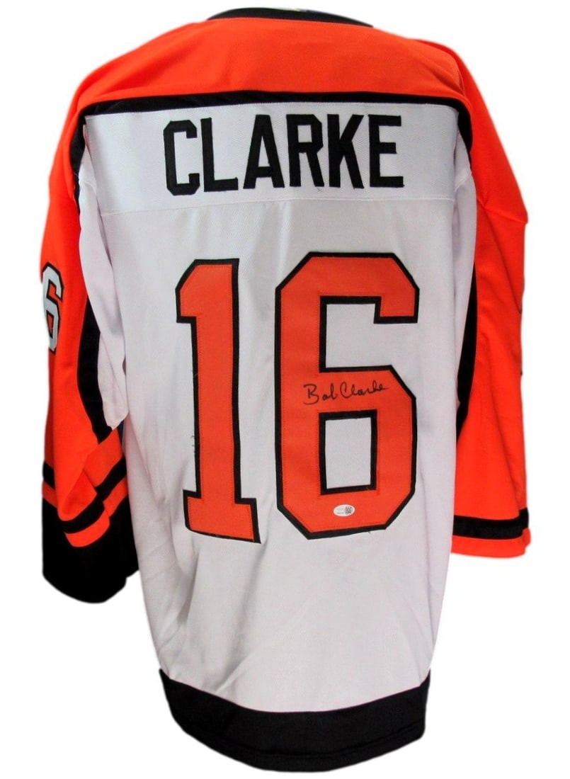 Bobby Clarke HOF Autographed/ Signed Custom Hockey Jersey Flyers JSA 203421 (1 of 4)