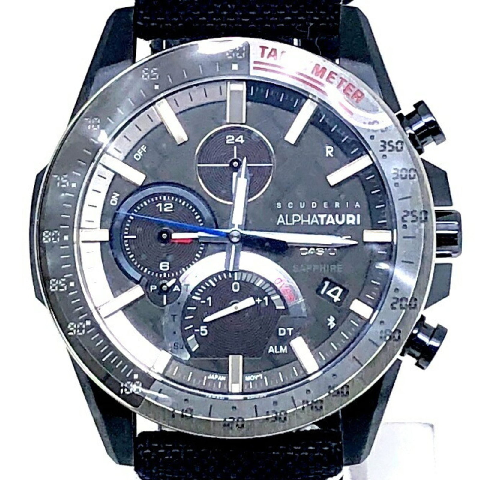 Wristwatch from Casio: Wristwatch from Casio Stainless steel construction provides durability, while the navy color gives it a classic and timeless look. This used Casio wristwatch features a 45mm case diameter and 10mm