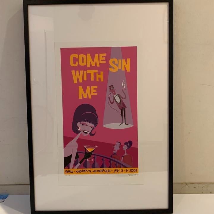 Shag Silkscreen Poster Edition Autographed. #004: Shag Silkscreen Poster Edition Autographed. #004 Shag's silkscreen poster edition autographed by the artist, featuring a unique blend of art and collectibility. This medium-sized print showcases the a