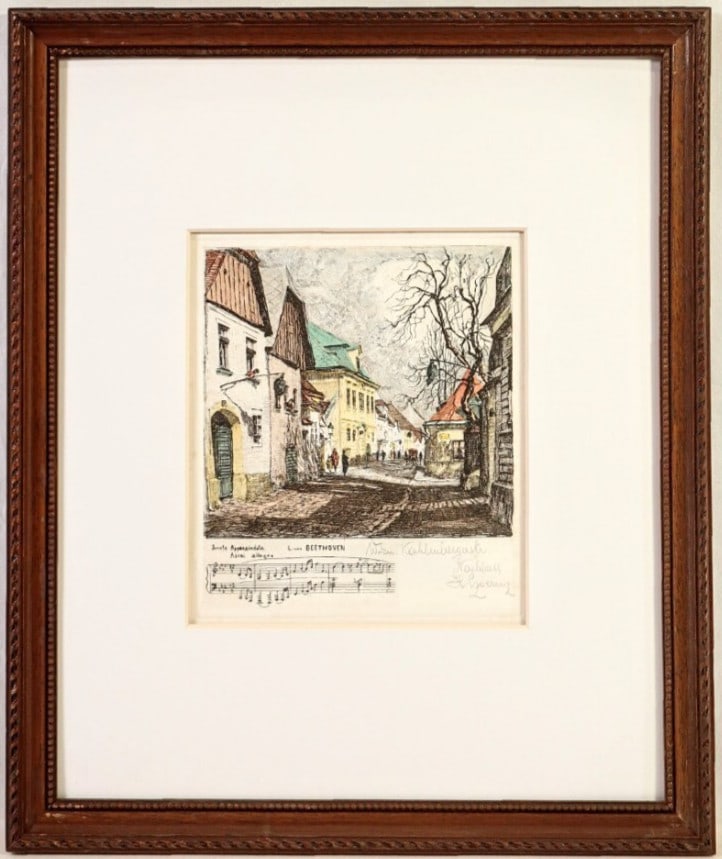 Herta Czerny Kovans Vienna Kahlenberger Strasse Original Etching Signed Print (1 of 10)