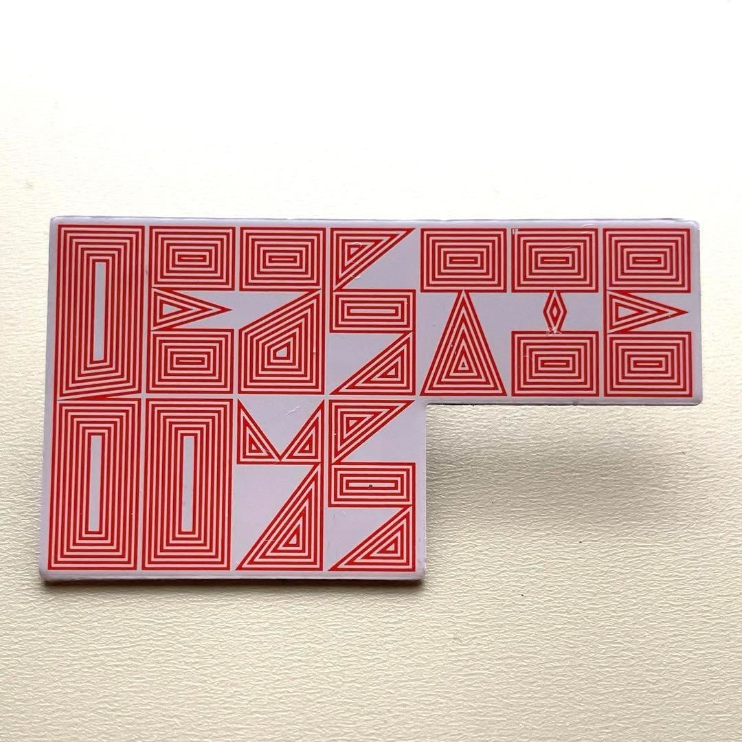 geometric pattern pin badge Beastie Boys x Barry Macgee approx 5cm (1 of 3)