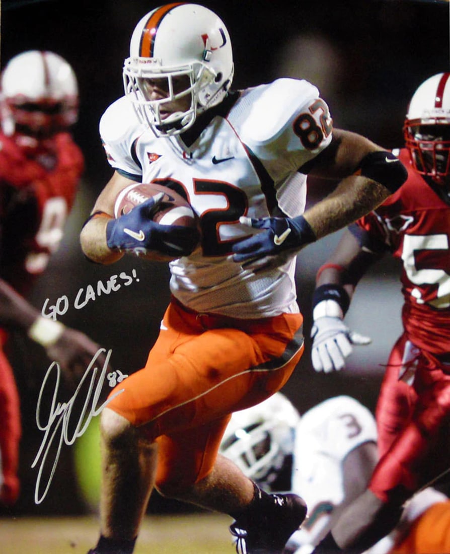 Greg Olsen Go Canes Autographed16x20 Football Photo (1 of 2)
