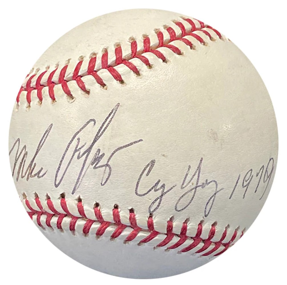 Young CY 1979 Autographed Baseball by Mike Flanagan (1 of 2)