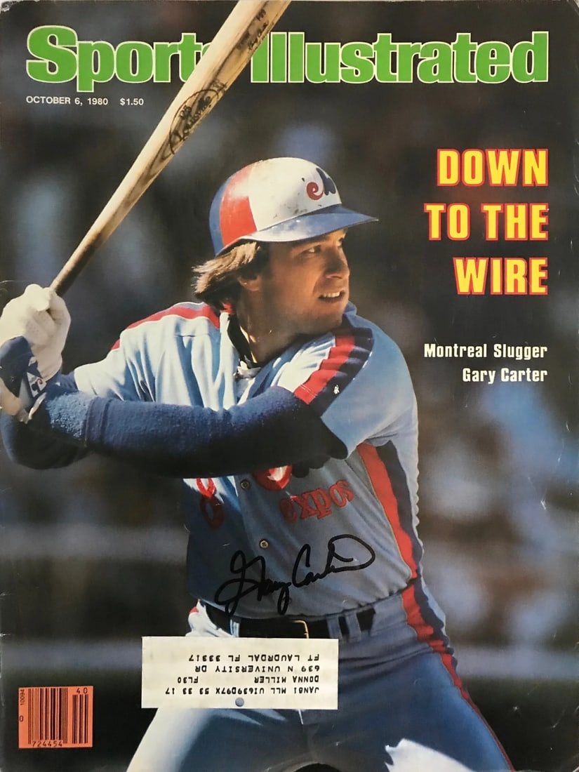 Gary Carter Signed Sports Illustrated - October 6 1980: Gary Carter Signed Sports Illustrated - October 6 1980 Item Specifics: This is a Gary Carter Autographed Sports Illustrated Magazine Signed in black sharpie across the front of the magazine Magazine i