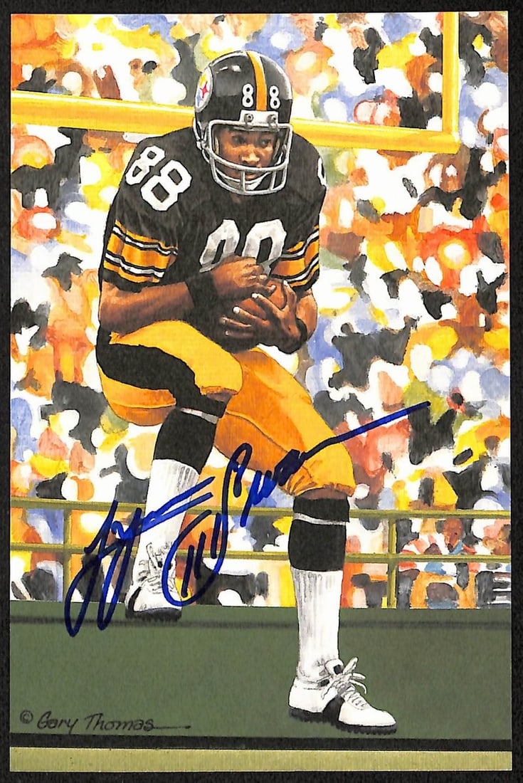 Lynn Swann HOF Signed/ Auto 2001 Goal Line Art GLAC Postcard Steelers PSA 194719 (1 of 2)