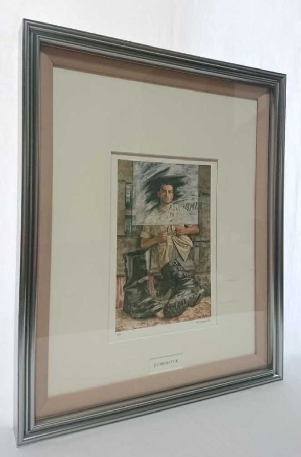 Spanish contemporary art lithograph signed manolo fuster homenatge 1994 (1 of 10)