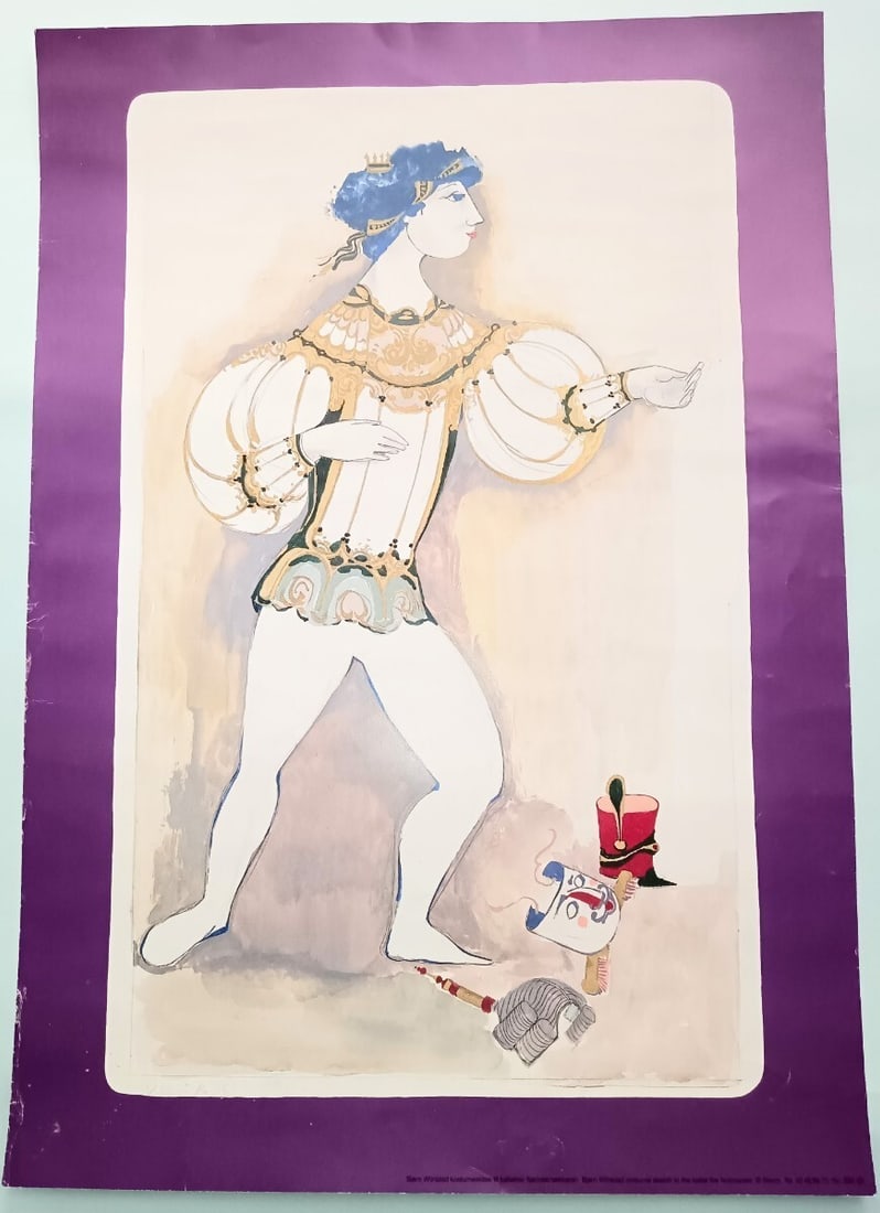 Bjorn Wiinblad Vintage Danish 1980s Nutcracker Ballet Art Poster (1 of 6)