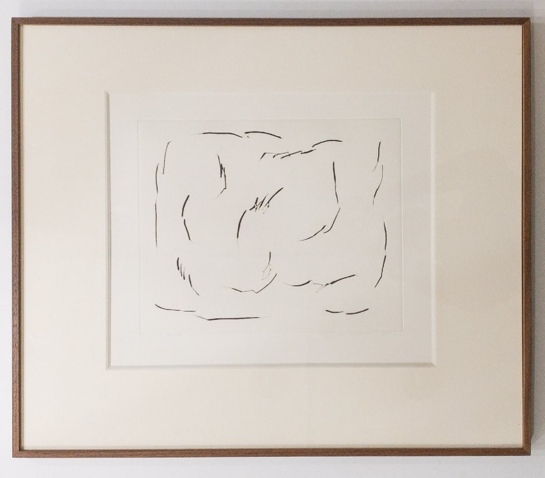 Lee Ufan "FROM LINE 9" Copperplate Print 1981 A.P. ed./ 50 Autographed (1 of 8)