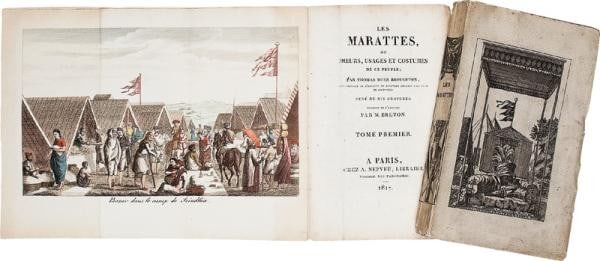 Maratha Customs 1817 Thomas Duer Broughton Les Marattes 10 Hand Colored Plates (1 of 1)