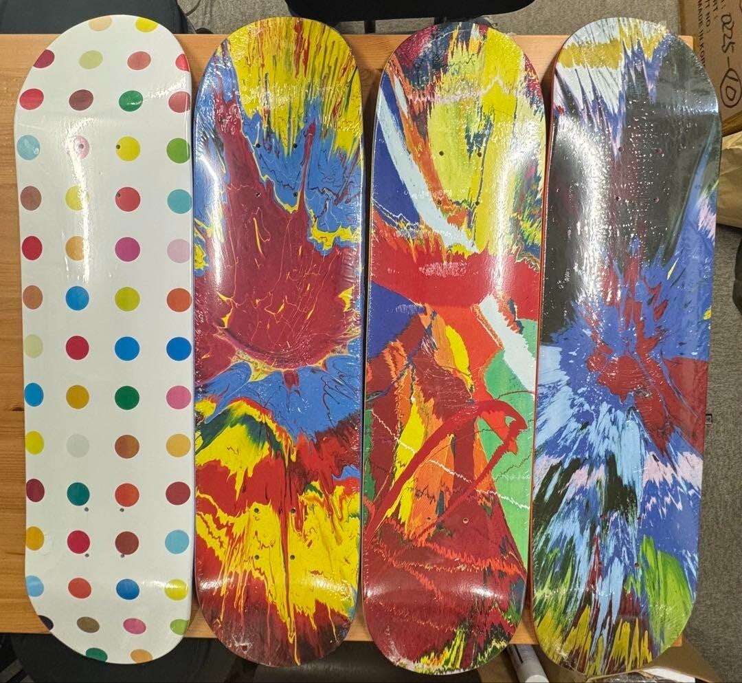 2009 SUPREME DAMIEN HIRST SKATEBOARD DECK 3-piece set + 1 piece: 2009 SUPREME DAMIEN HIRST SKATEBOARD DECK 3-piece set + 1 piece Item Specifics: Brand: Supreme Type: Skateboard Product Disclaimer: Please review the full description and photos. Lithographs may be pl