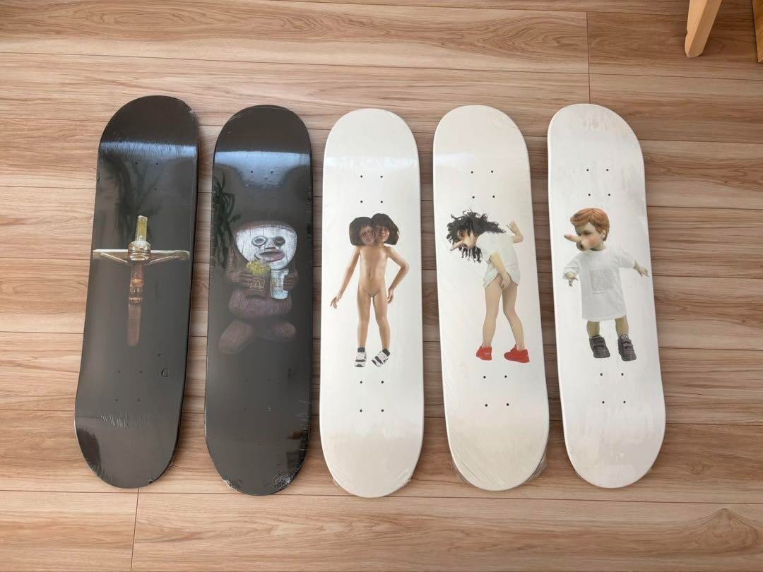 Skateboard deck set 5 piece rare lot from 12 Supreme Brothers Chapman: Skateboard deck set 5 piece rare lot from 12 Supreme Brothers Chapman Item Specifics: Brand: Supreme Theme: Art Product Disclaimer: Please review the full description and photos. Lithographs may be pl