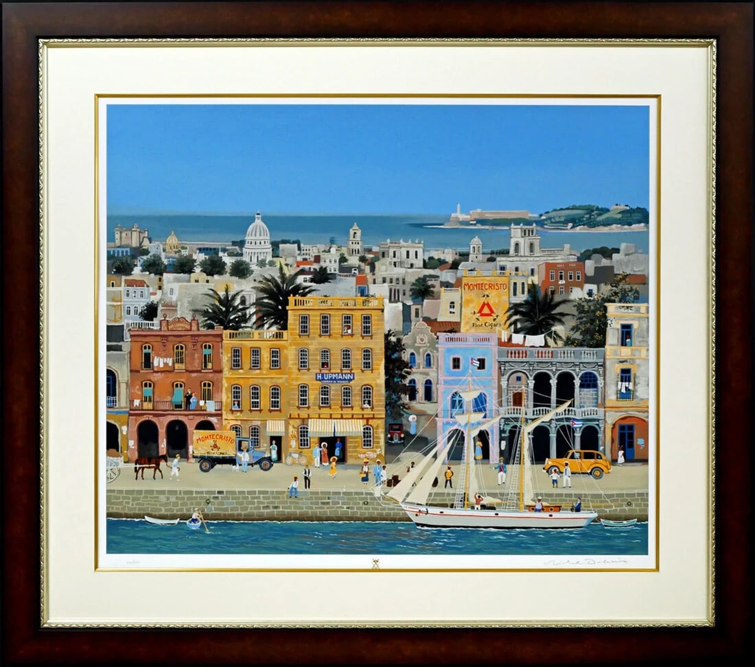 Michel Delacroix Silkscreen "La Habana" Limited 130/ 150 Signed 91x102.5cm (1 of 15)