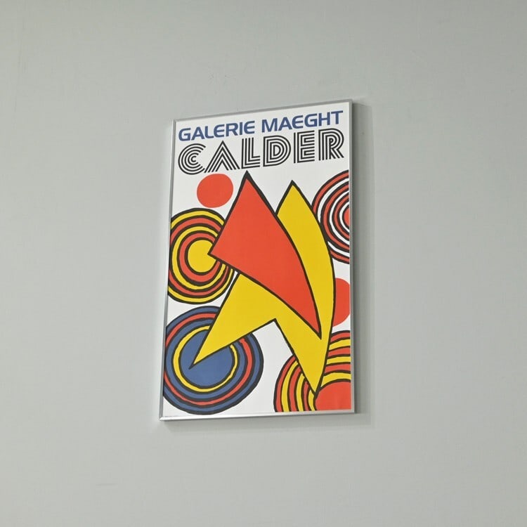 Calder triangles spirals lithograph poster - 2