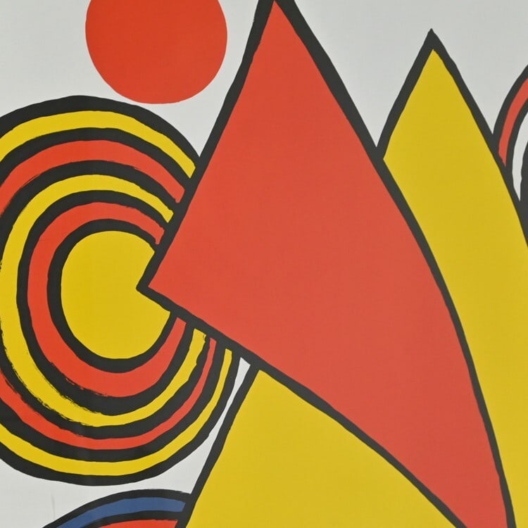 Calder triangles spirals lithograph poster - 5
