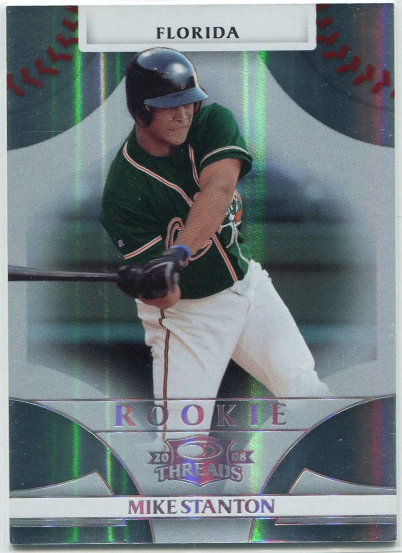 Mike Stanton 2008 Donruss Threads Silver Century Proof Parallel RC #144 9/ 100 (1 of 2)
