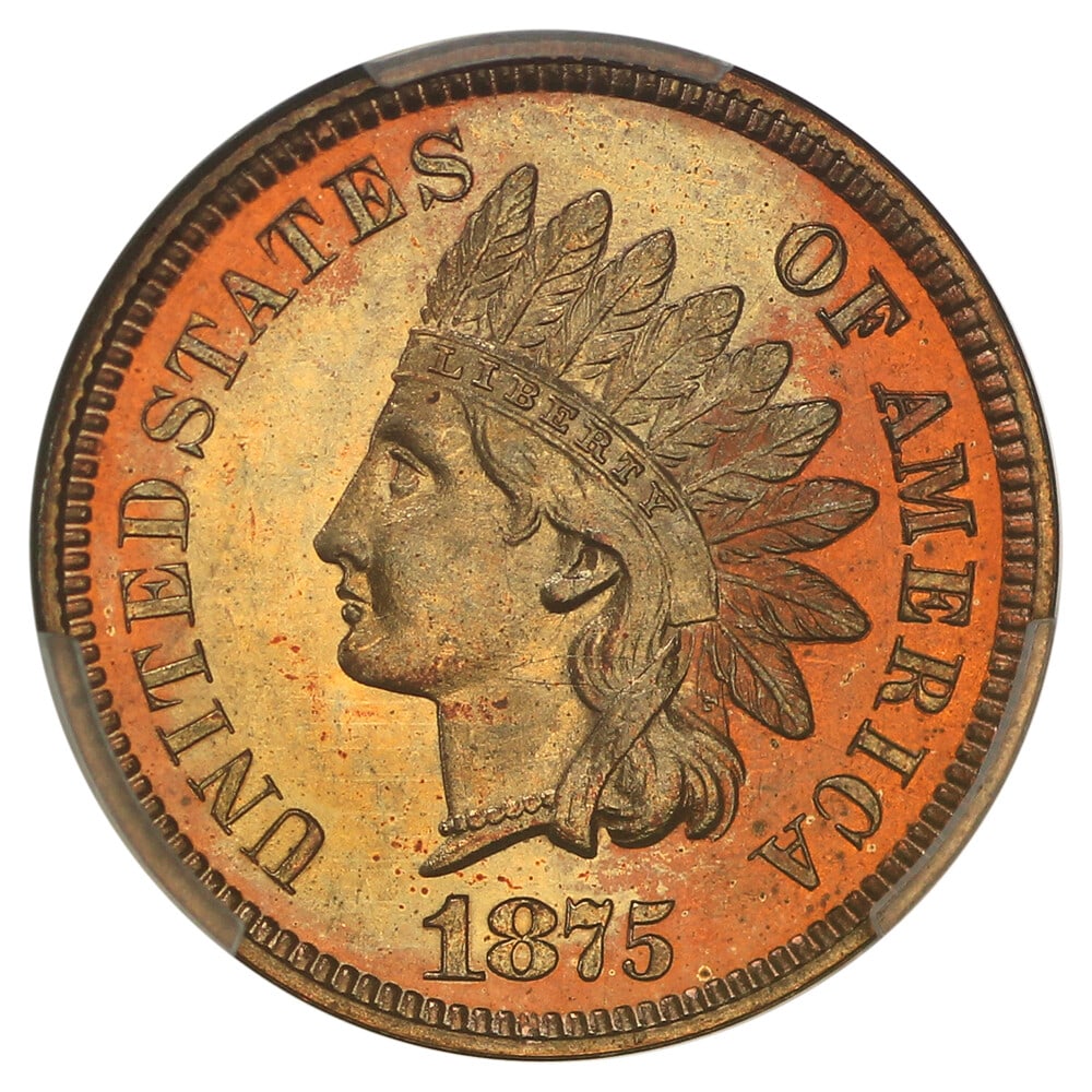 1875 1C PCGS PR65RD - 5