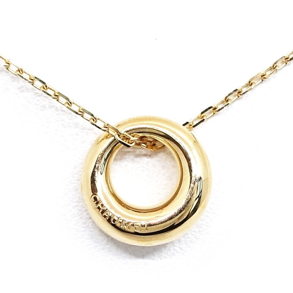 Circle Round Pendant Necklace Chain Ring Chaumet Gold Yellow 18k (1 of 9)