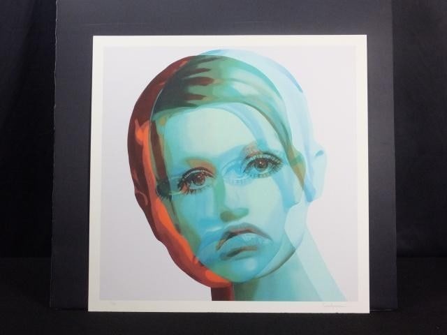 Teiji Hayama autographed "Double Ywiggy" silkscreen edition: Teiji Hayama autographed "Double Ywiggy" silkscreen edition Teiji Hayama's unique artistic vision comes alive in the "Double Ywiggy" silkscreen edition, a striking medium-sized print that showcases th