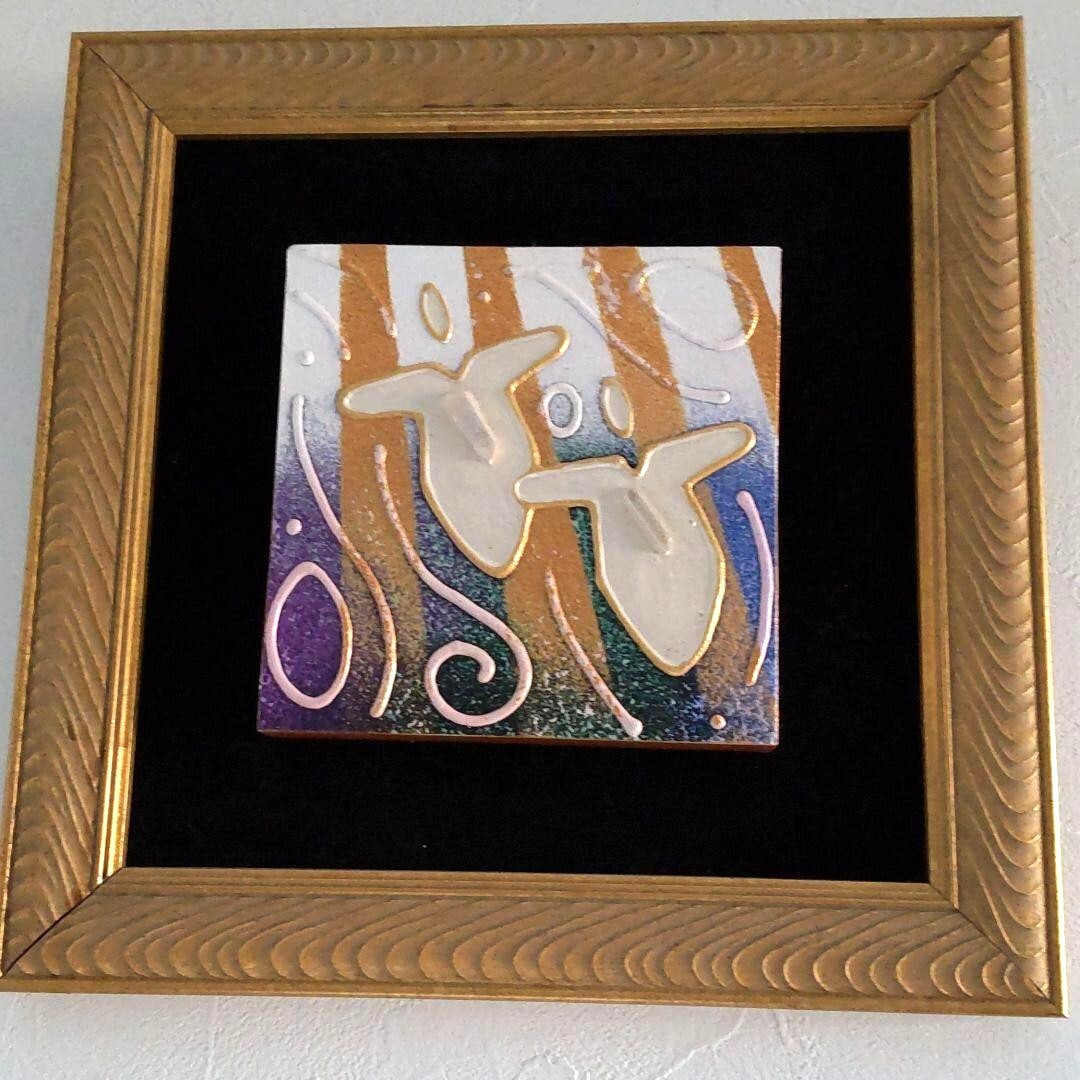 Andy Lakey "Soulmate Angel" 2006 original acrylic painting framed (1 of 7)