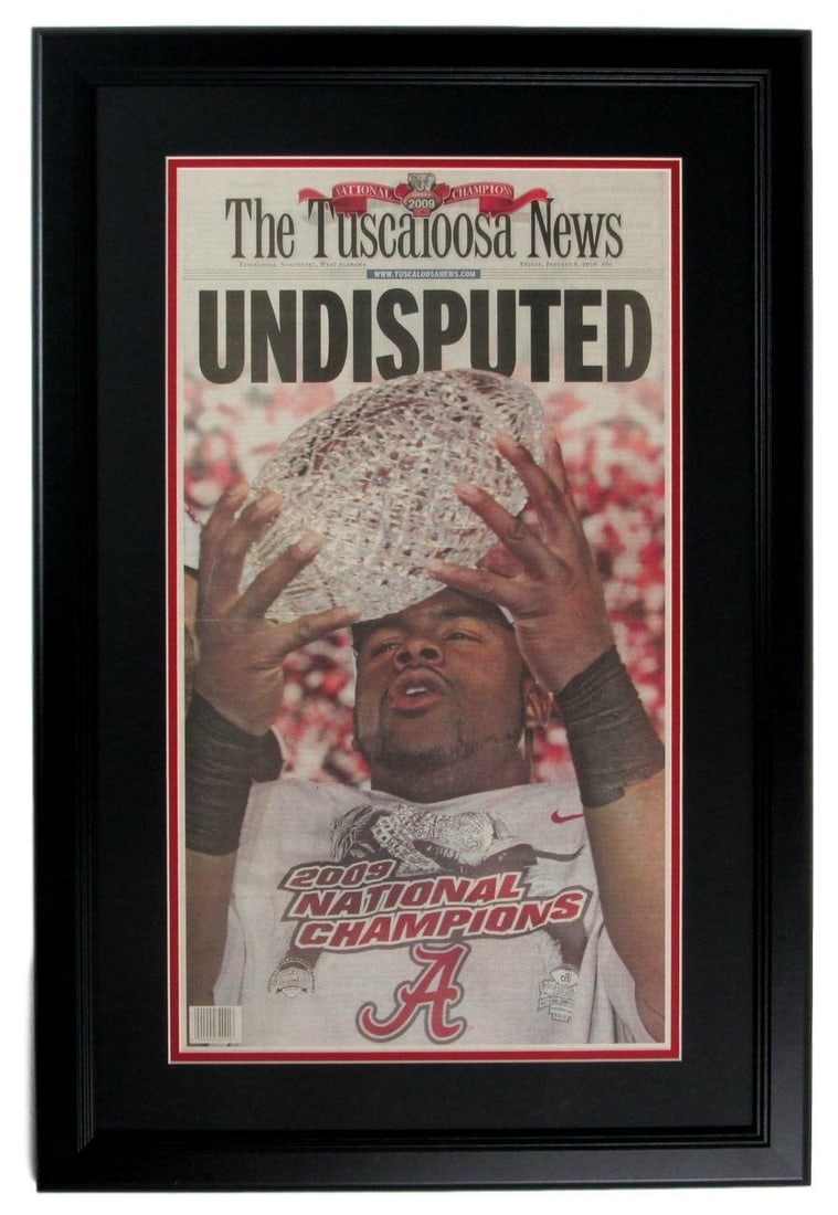 Tuscaloosa News 2009 National Champs Alabama Crimson Tide Newspaper Framed152276 (1 of 1)