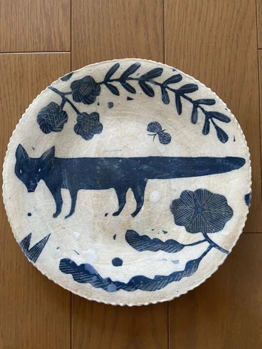 Makoto Kagoshima Handmade Round Plate Fox good (1 of 9)